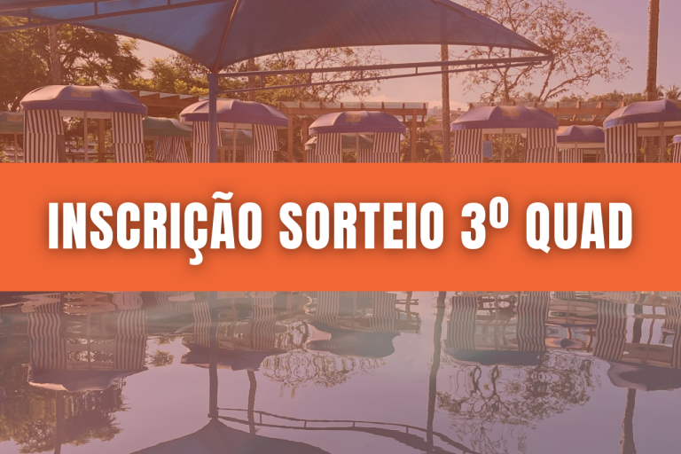 Inscrição para o sorteio de reservas do 3º quadrimestre