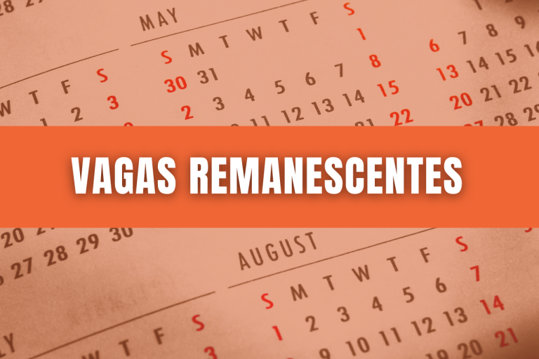 Vagas remanescentes do 3º quadrimestre de 2025