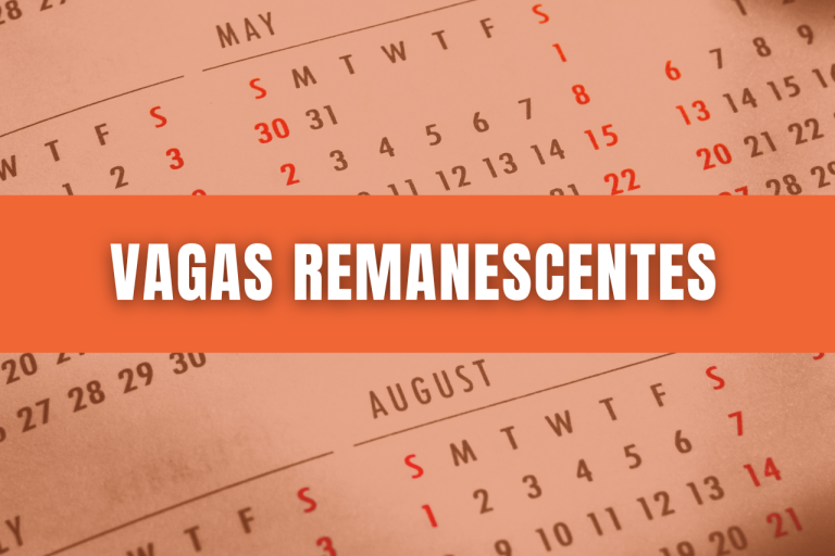 Vagas remanescentes do 2º quadrimestre de 2026